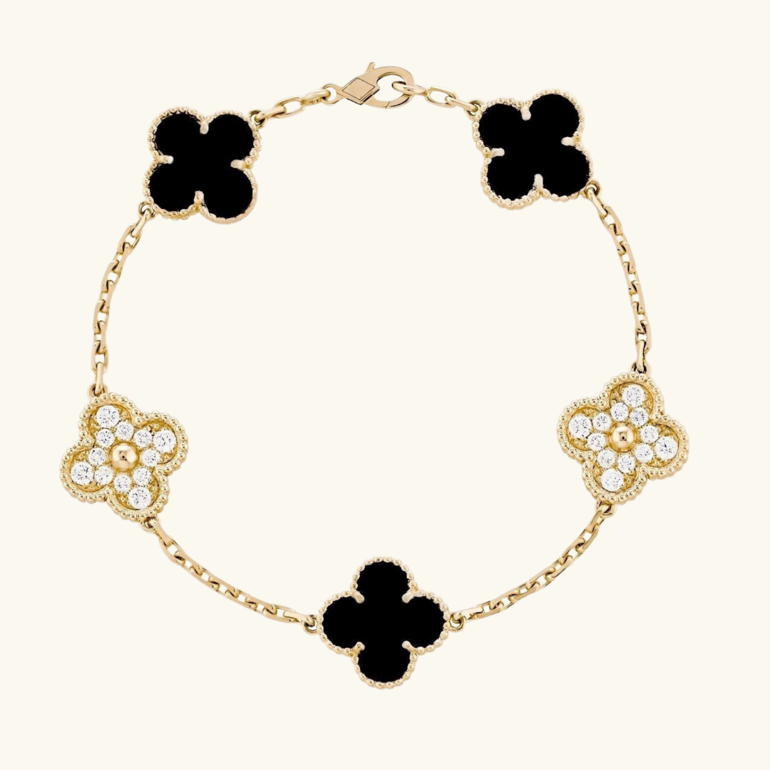 CLOVER | Bracelet Prestige Noir et Doré