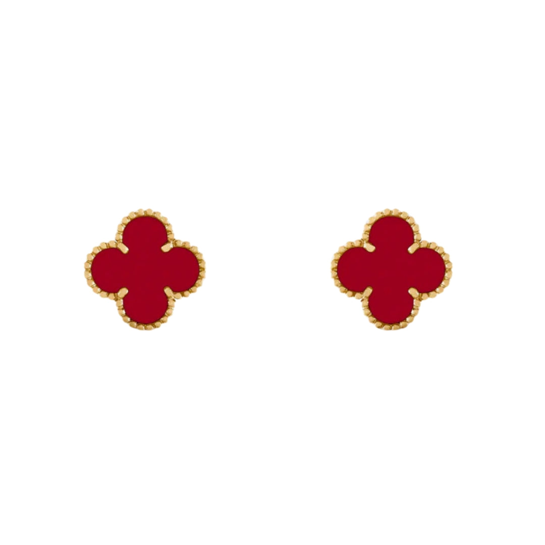 CLOVER | Boucles d’oreilles rouges