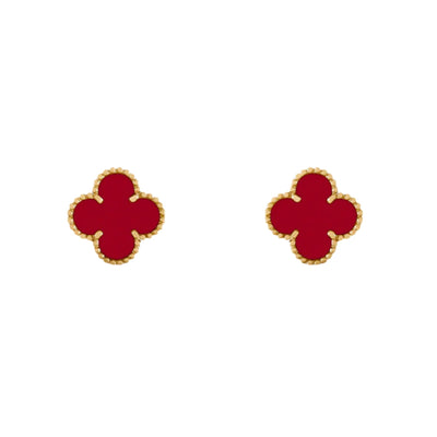 CLOVER | Boucles d’oreilles rouges