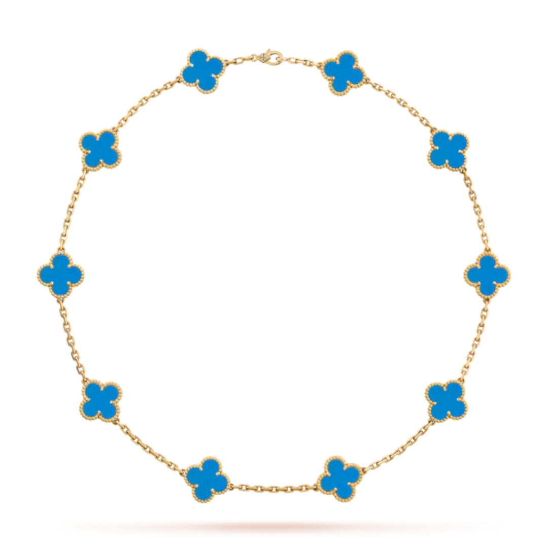 CLOVER | Collier Bleu 10 Motifs