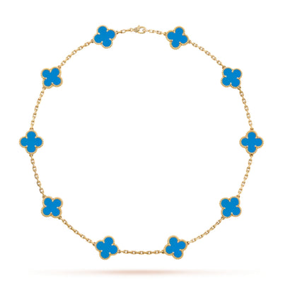 CLOVER | Collier Bleu 10 Motifs