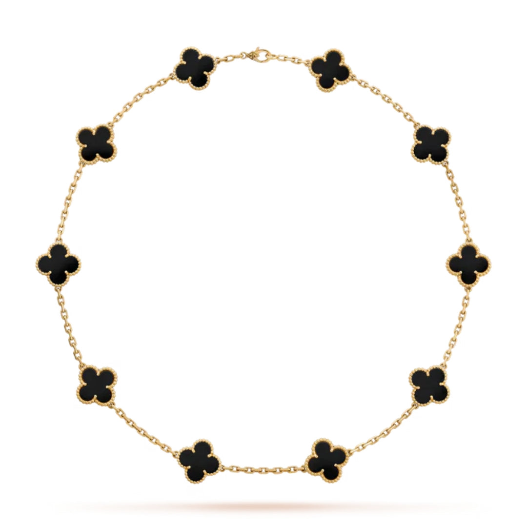 CLOVER | Collier Noir 10 Motifs