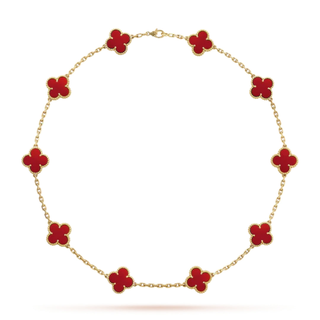 CLOVER | Collier 10 Motiv Rouge