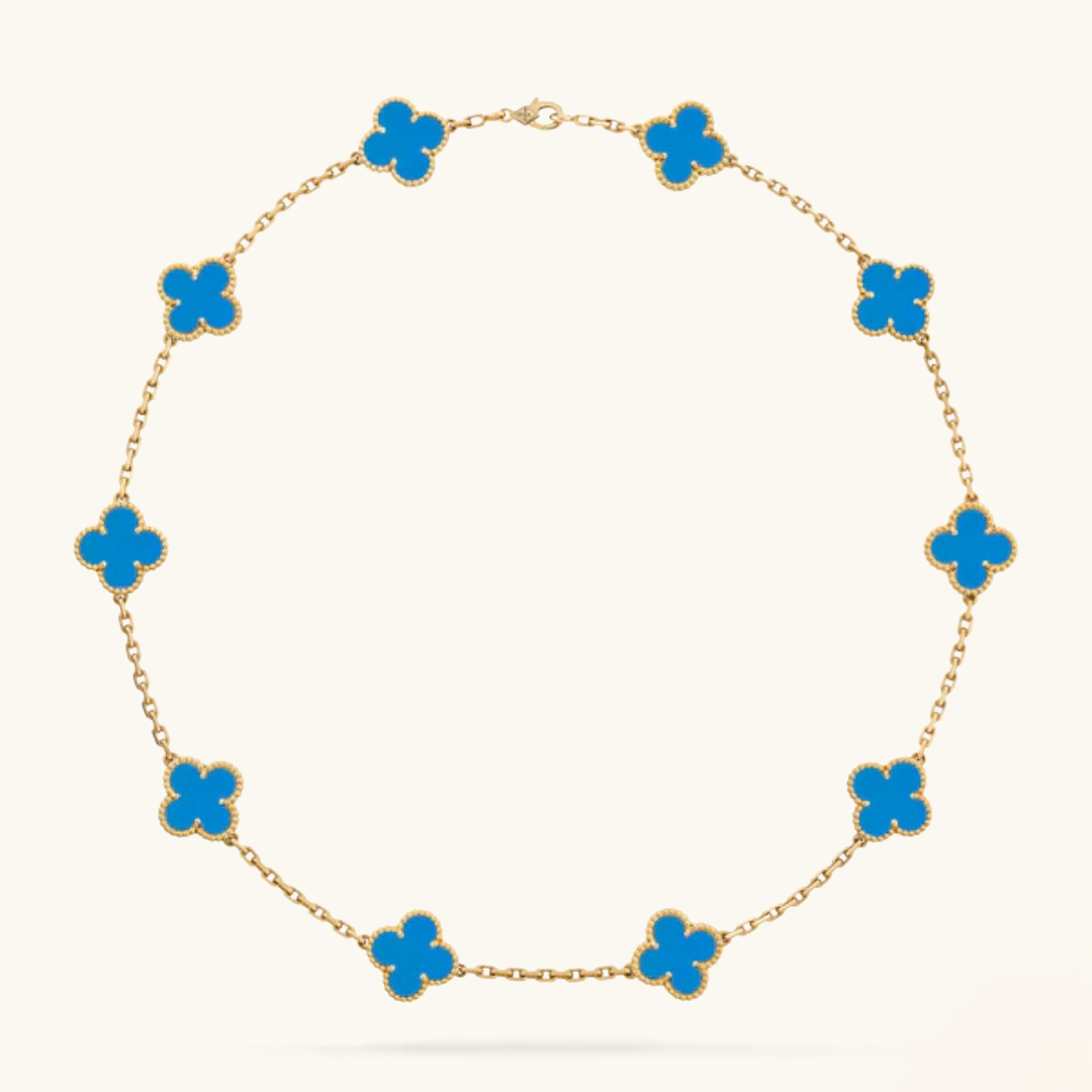 CLOVER | Collier Bleu 10 Motifs