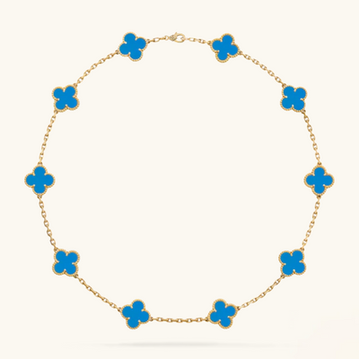 CLOVER | Collier Bleu 10 Motifs