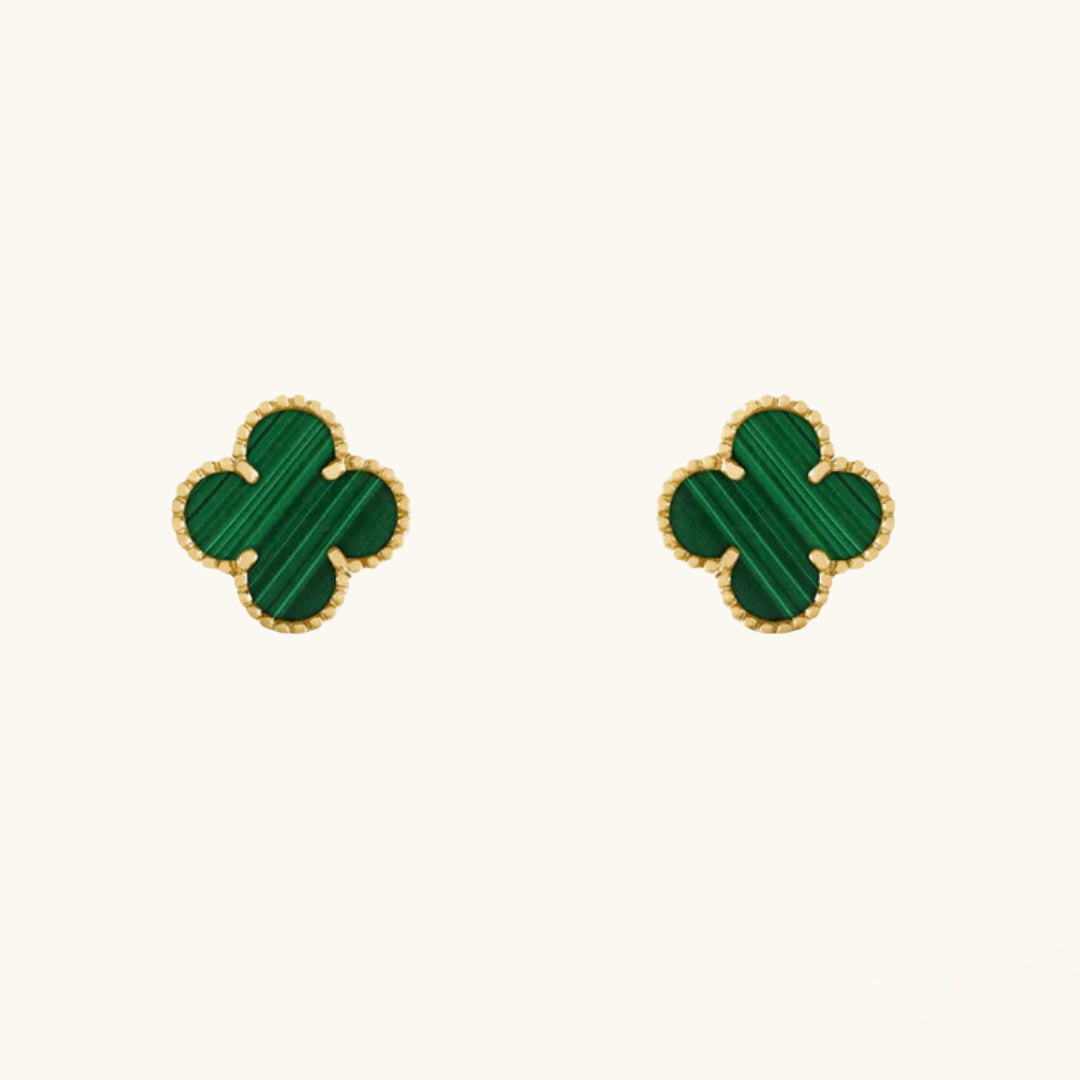 CLOVER | Boucles d’oreilles vertes