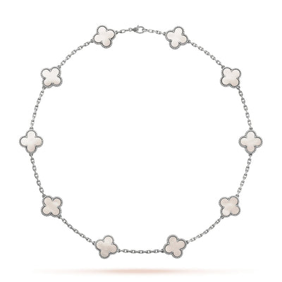 CLOVER | Collier Argent 10 Motifs