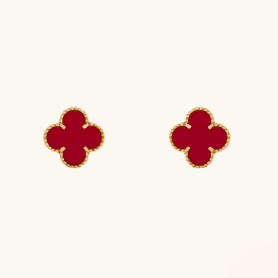 CLOVER | Boucles d’oreilles rouges