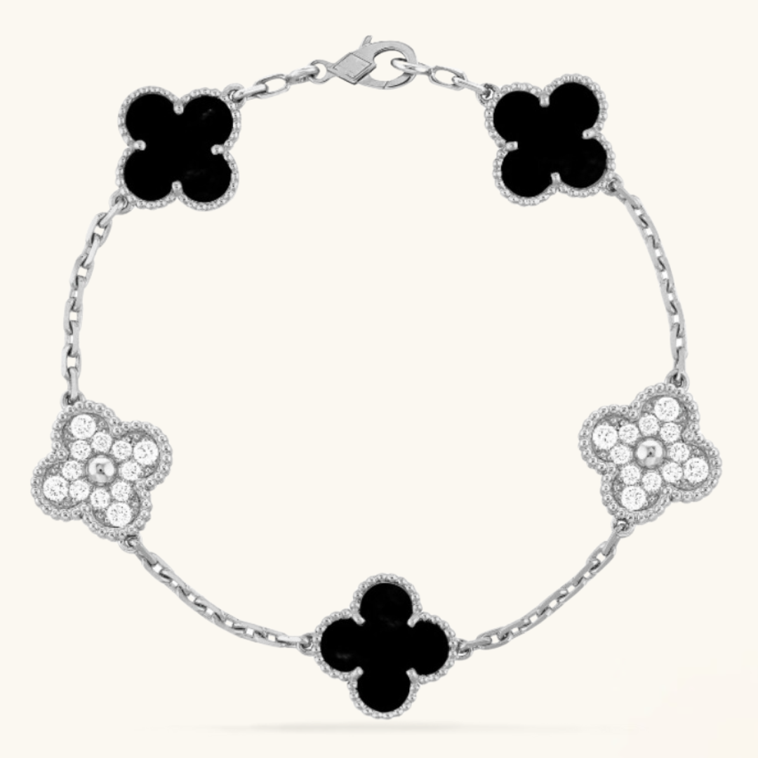CLOVER | Bracelet Élégance Noir & Blanc