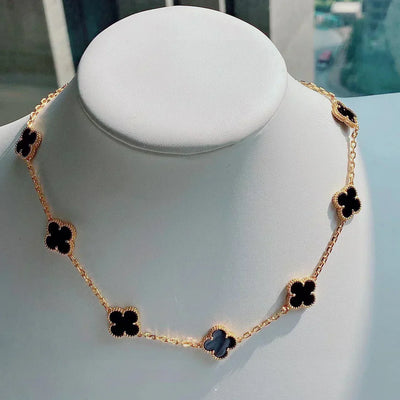 CLOVER | Collier Noir 10 Motifs
