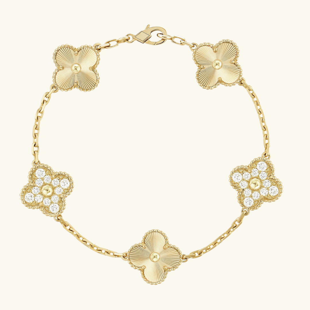CLOVER | Bracelet Guilloché en or Prestige