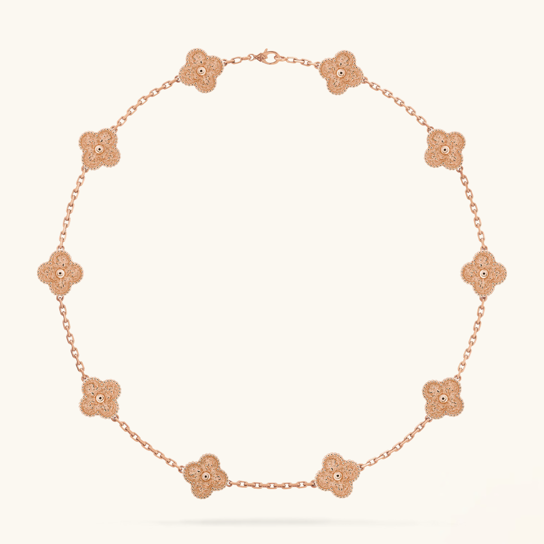 CLOVER | Collier 10 Motiv Pink