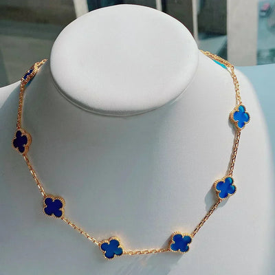 CLOVER | Collier Bleu 10 Motifs