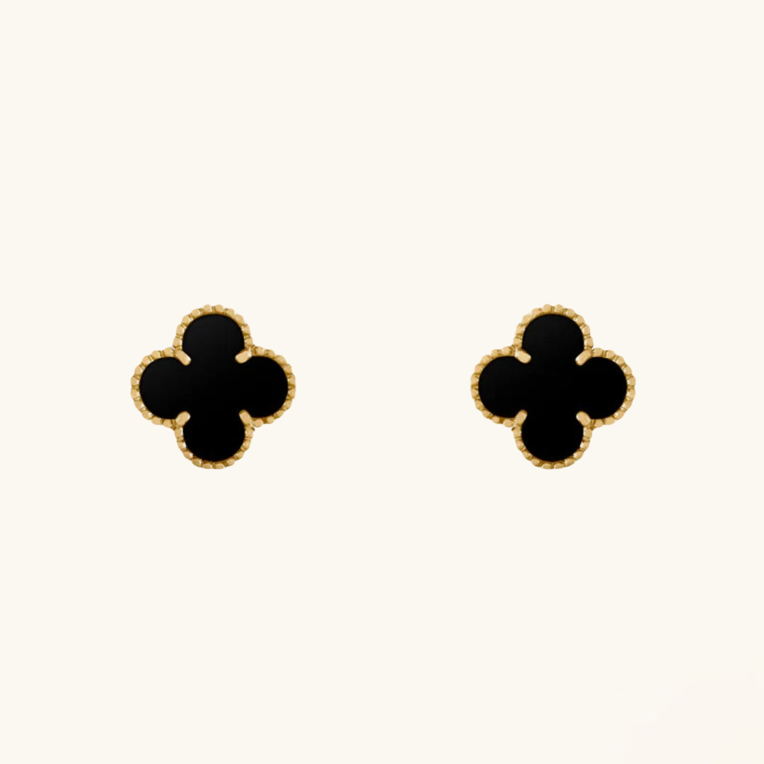 CLOVER | Boucles d’oreilles noires