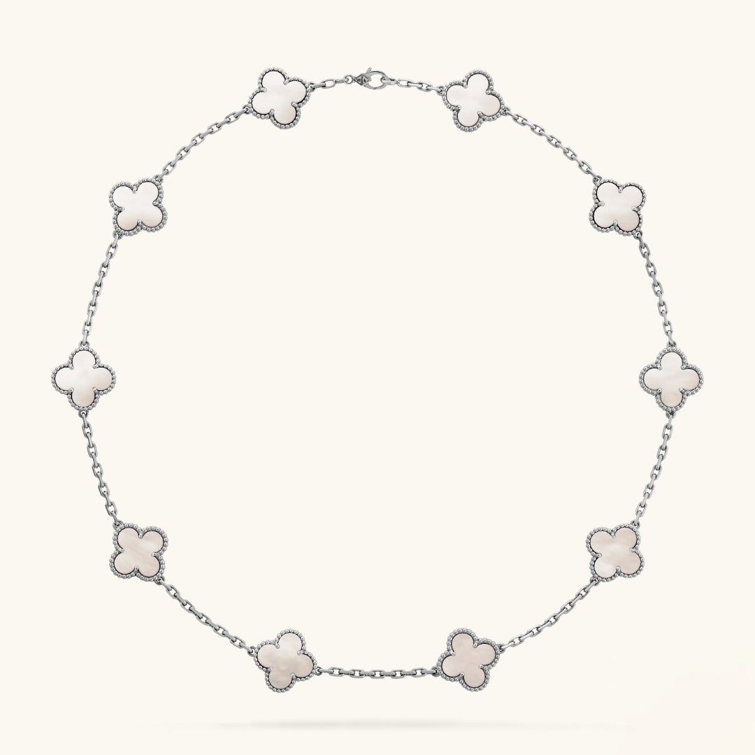 CLOVER | Collier Argent 10 Motifs