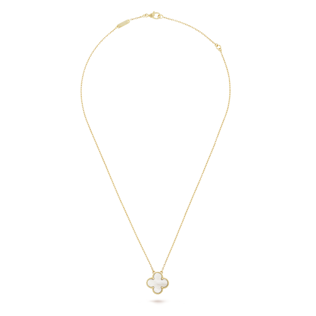 CLOVER | Collier Blanc/Or