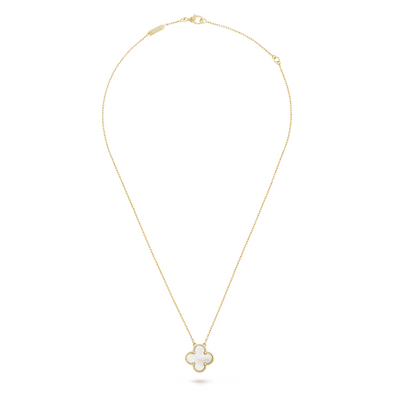 CLOVER | Collier Blanc/Or