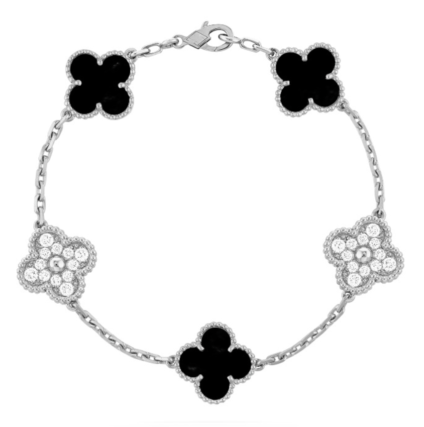 CLOVER | Bracelet Élégance Noir & Blanc
