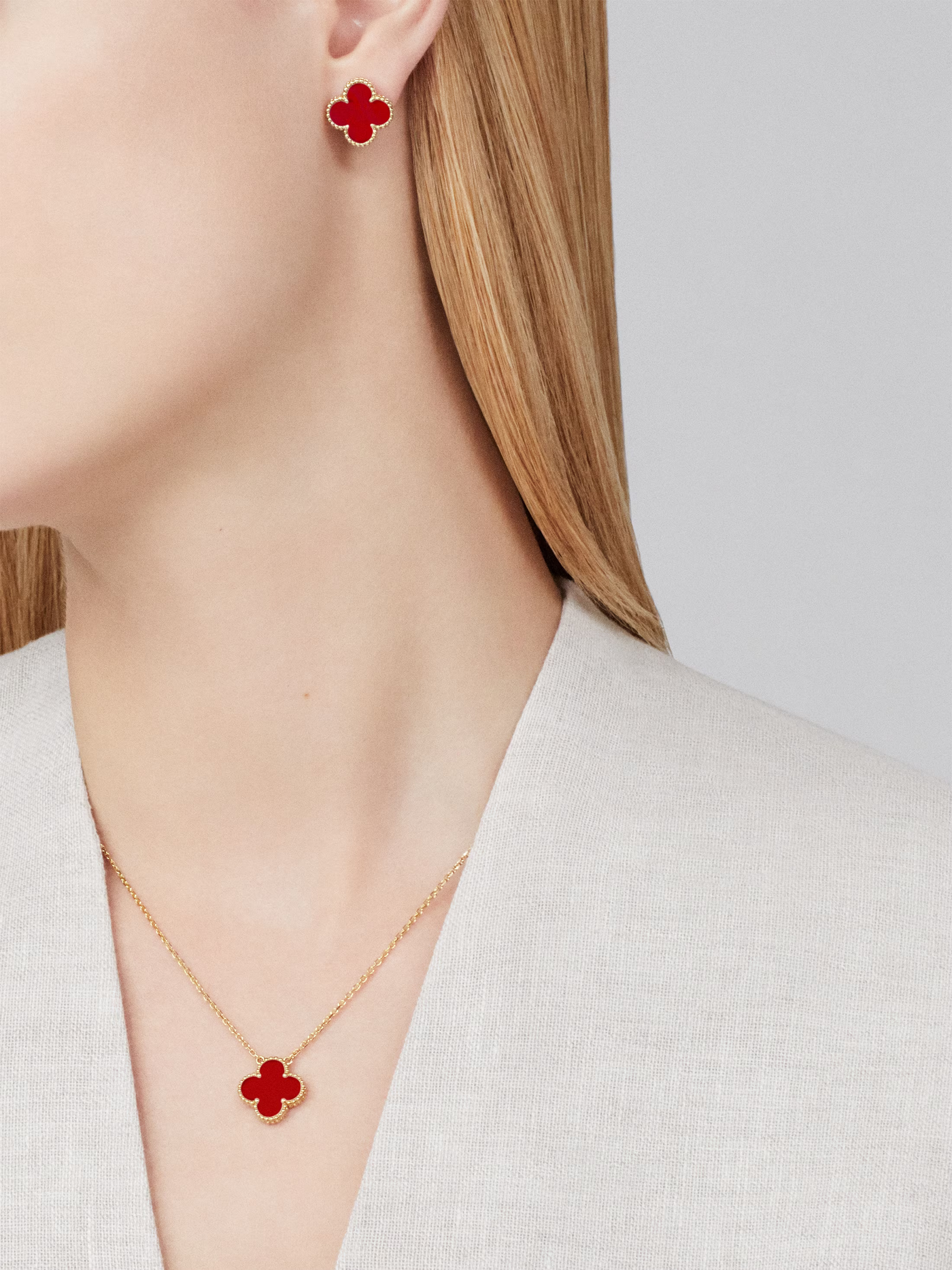 CLOVER | Collier Rouge