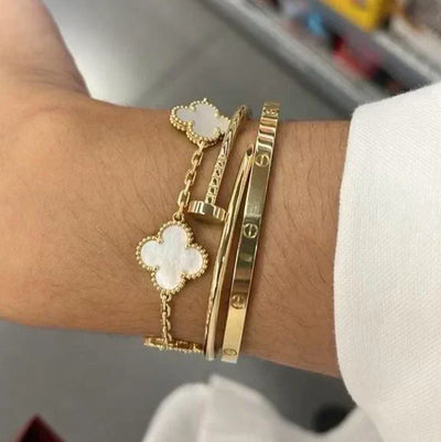 CLOVER | Bracelet blanc