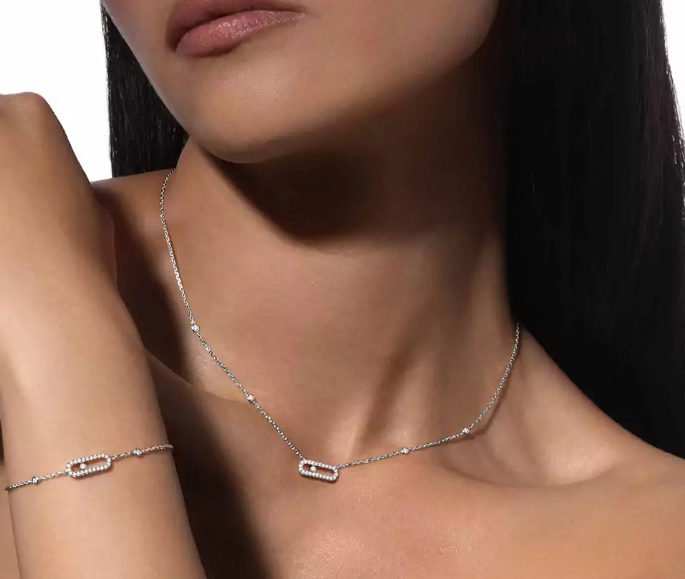 EXCLUSIVE | Collier Mollyanne Diamanté Uno – Argent