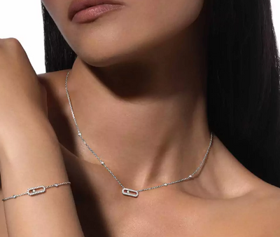 EXCLUSIVE | Collier Mollyanne Diamanté Uno – Argent